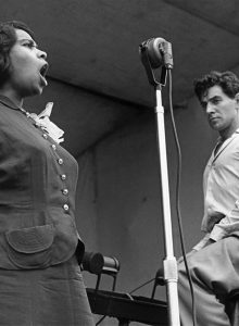 ASMP show Copyright Ruth Orkin – Marion Anderson and Leonard Bernstei, Lewisohn Stadium 1947